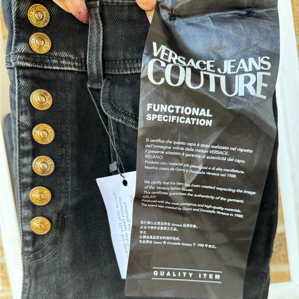 Versace Jeans Black Flare 28 NWT